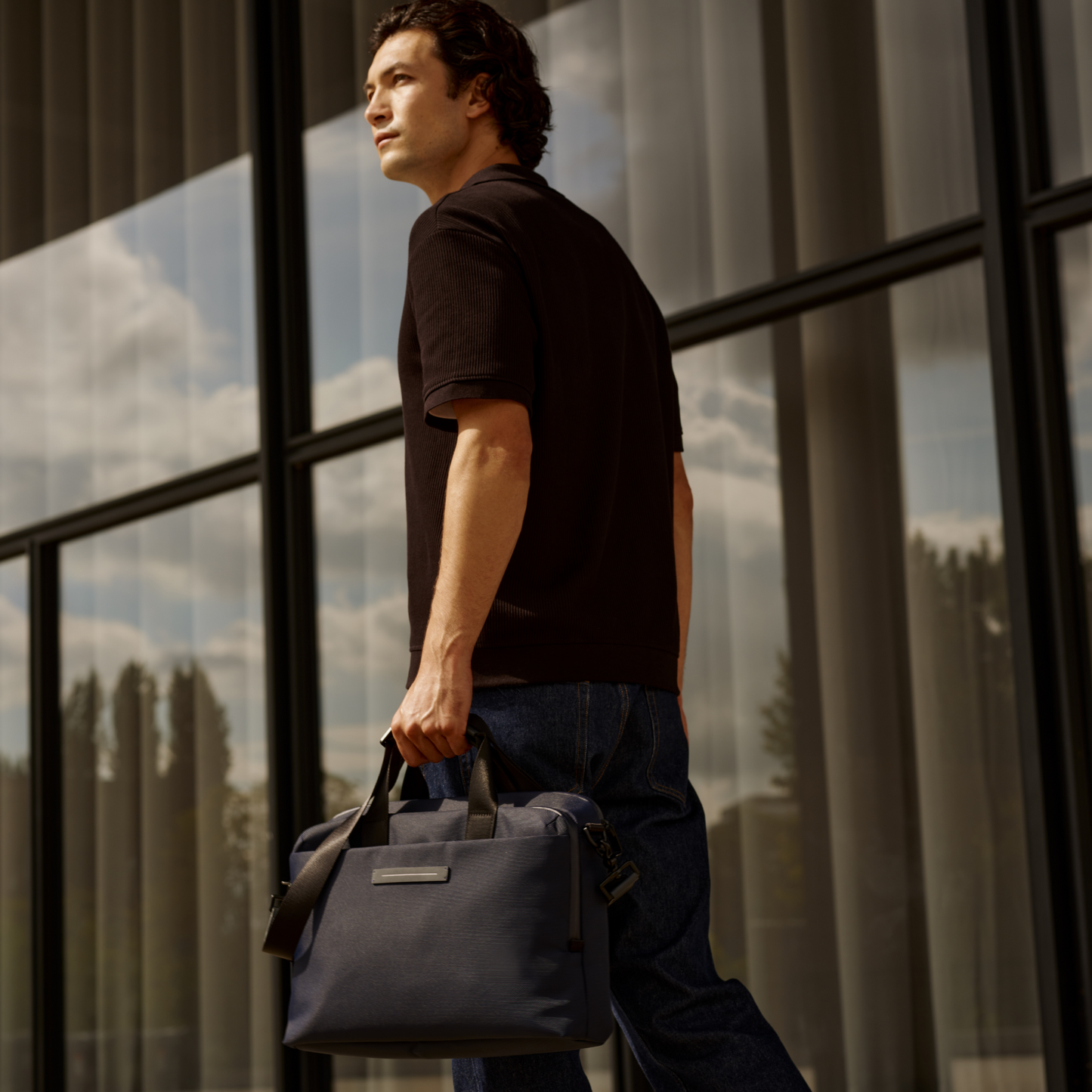 Midtown Briefcase / Night Blue / High-end Nylon