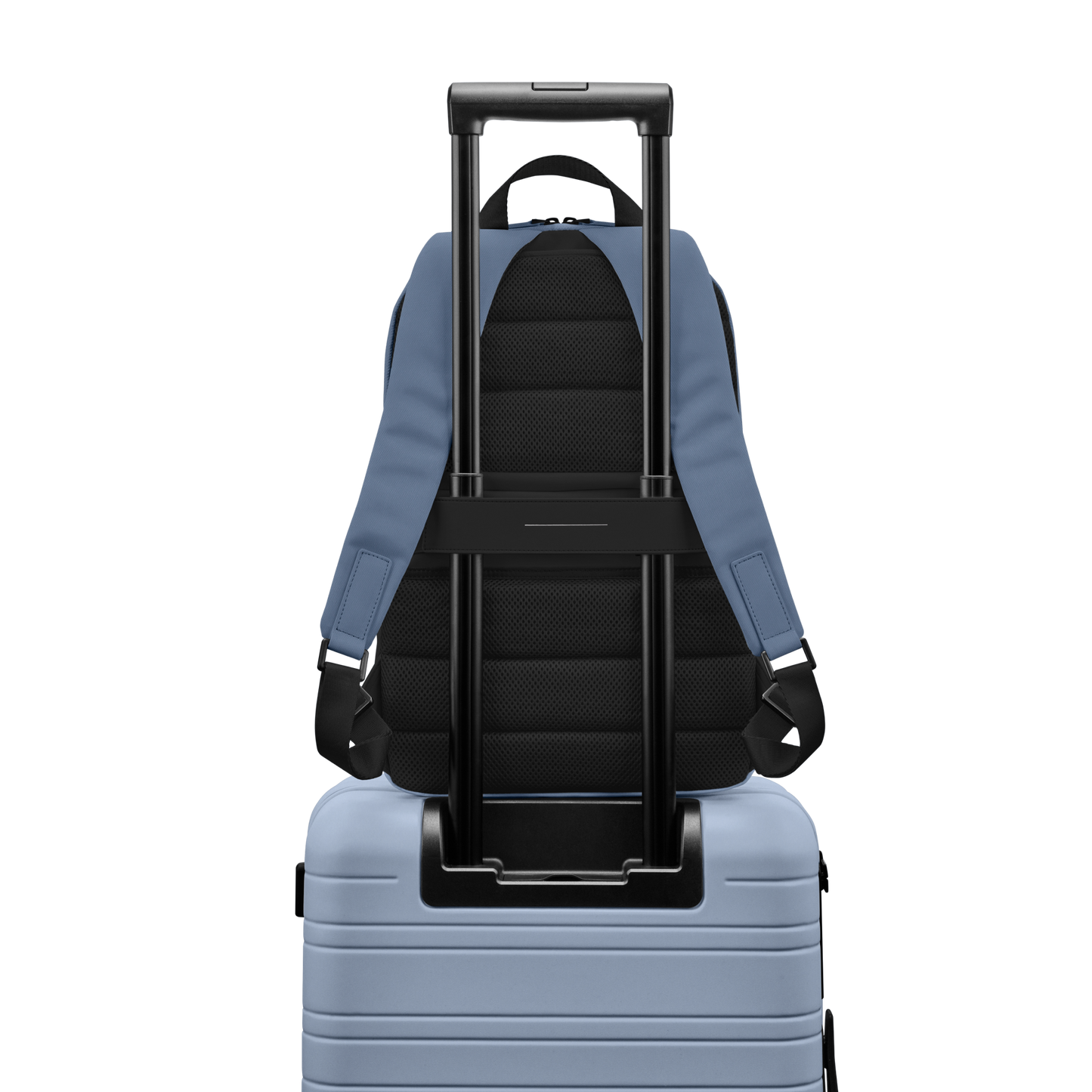 Gion Rucksack Blau Vega Detail With Trolley - Wasserabweisend Vegan Ergonomisch - Horizn Studios