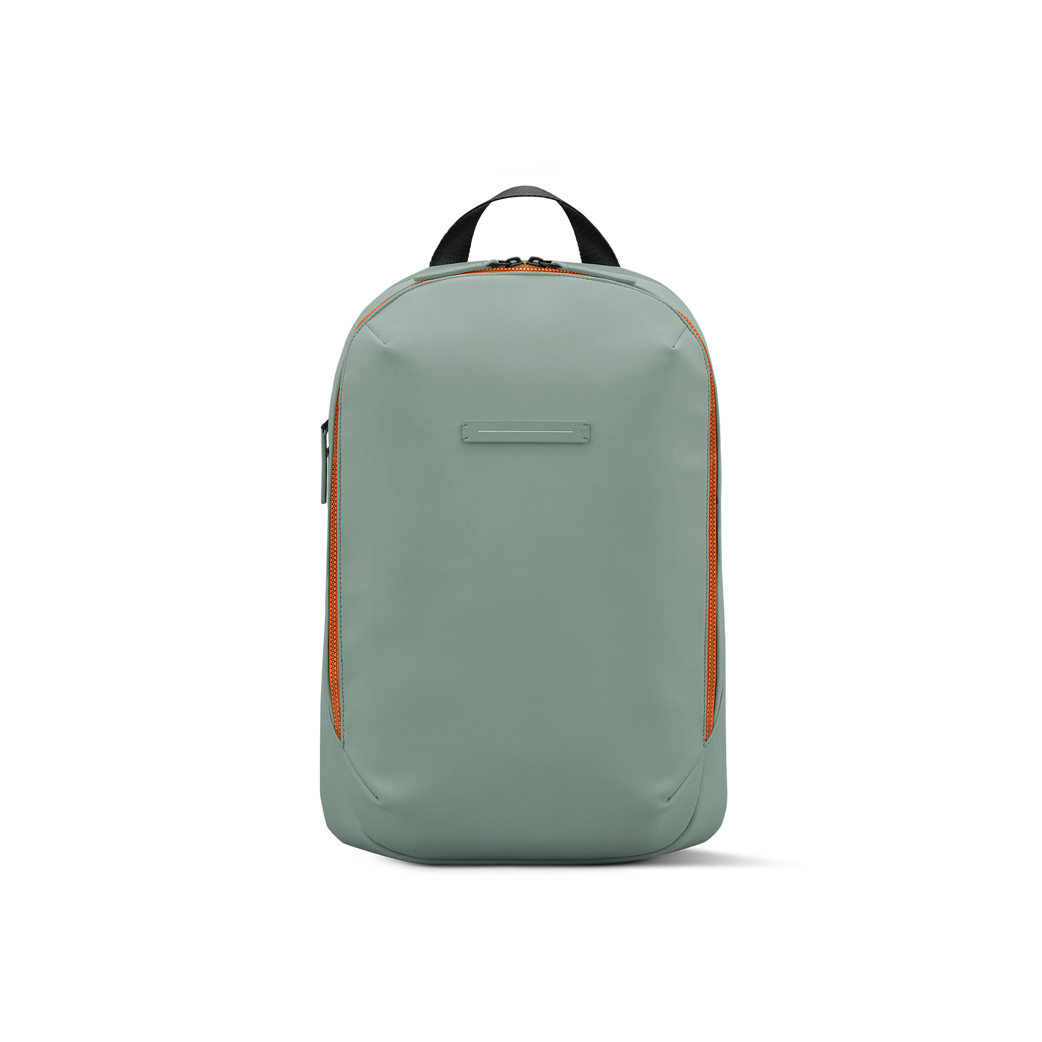 Gion Rucksack Marine Green Neon Orange Vorderseite - Wasserabweisend Vegan Ergonomisch - Horizn Studios
