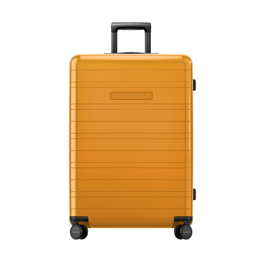 Koffer Essential Glossy Bright Amber Vorderseite - Hartschale Polycarbonat Leicht Robust - Horizn Studios