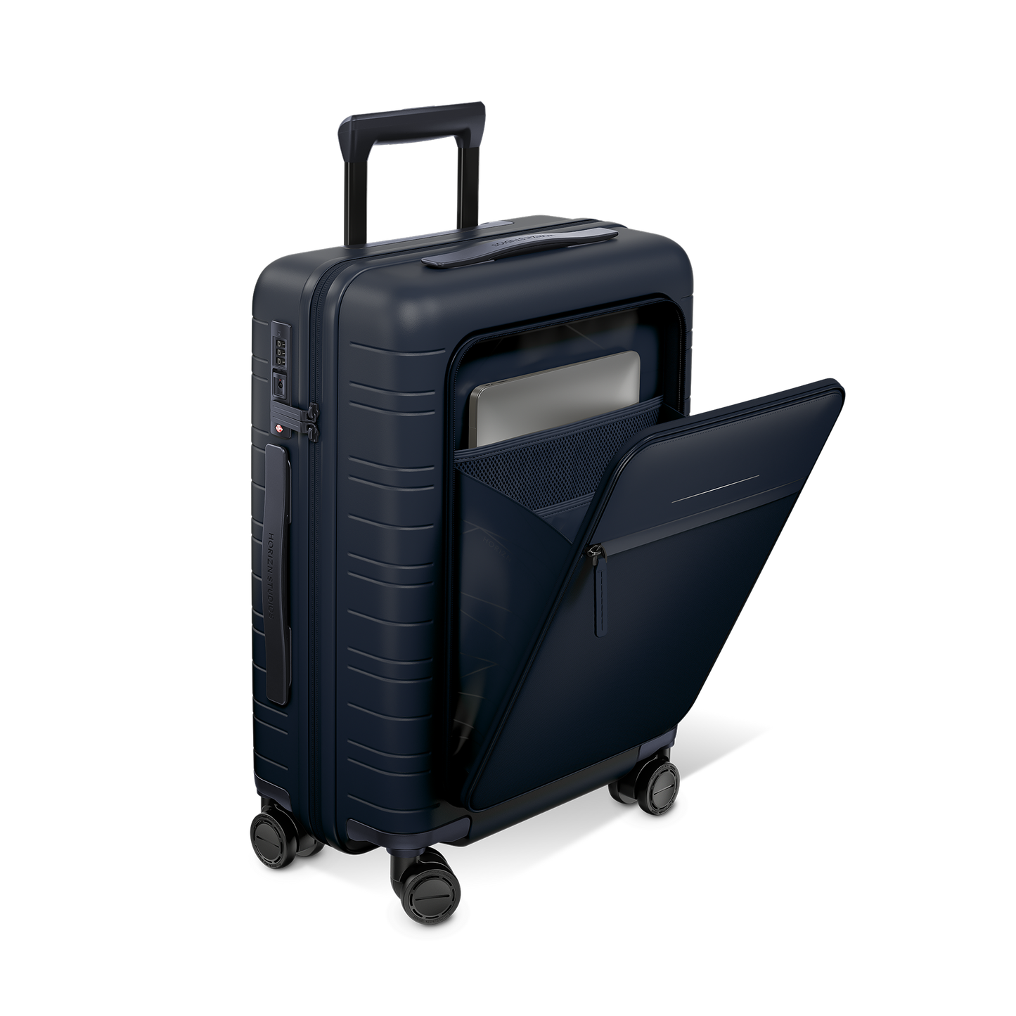 M5 / Night Blue / Vegan Multi Shell / Cabin Size mit Fronttasche / Pro