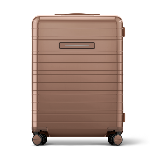 Koffer Glossy Braun Vorderseite - Hartschale Polycarbonat Leicht Robust - Horizn Studios