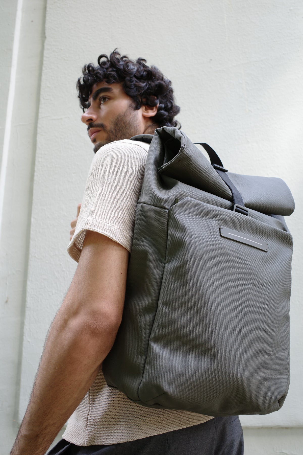 Midtown Flaptop Backpack / All Black / Recycled Nylon
