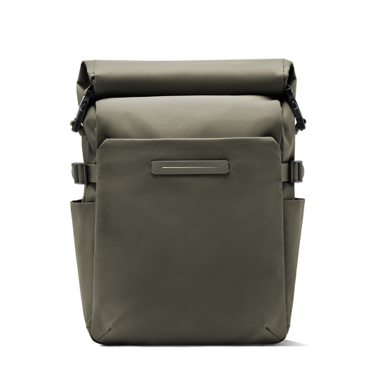 Shibuya Rolltop Rucksack Grün Vorderseite - Wasserabweisend Vegan Ergonomisch - Horizn Studios