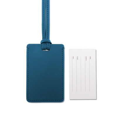 Gepäckanhänger Coastal Blau Rückseite - Premium Reiseaccessoire - Horizn Studios