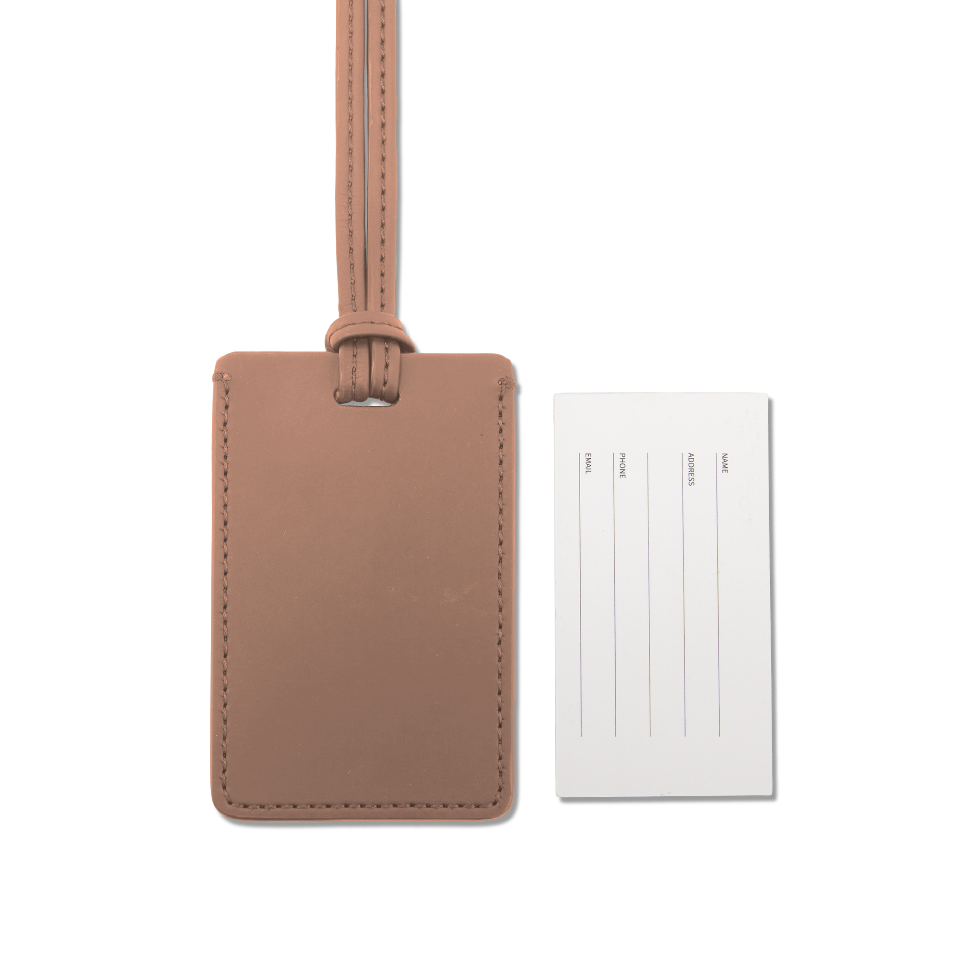 Gepäckanhänger Braun Rückseite - Premium Reiseaccessoire - Horizn Studios