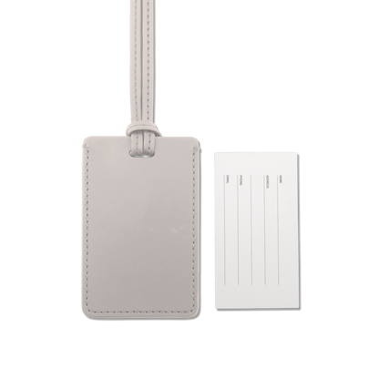 Gepäckanhänger Beige Rückseite - Premium Reiseaccessoire - Horizn Studios