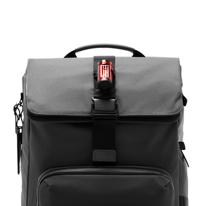Midtown Flaptop Backpack / All Black / Recycled Nylon