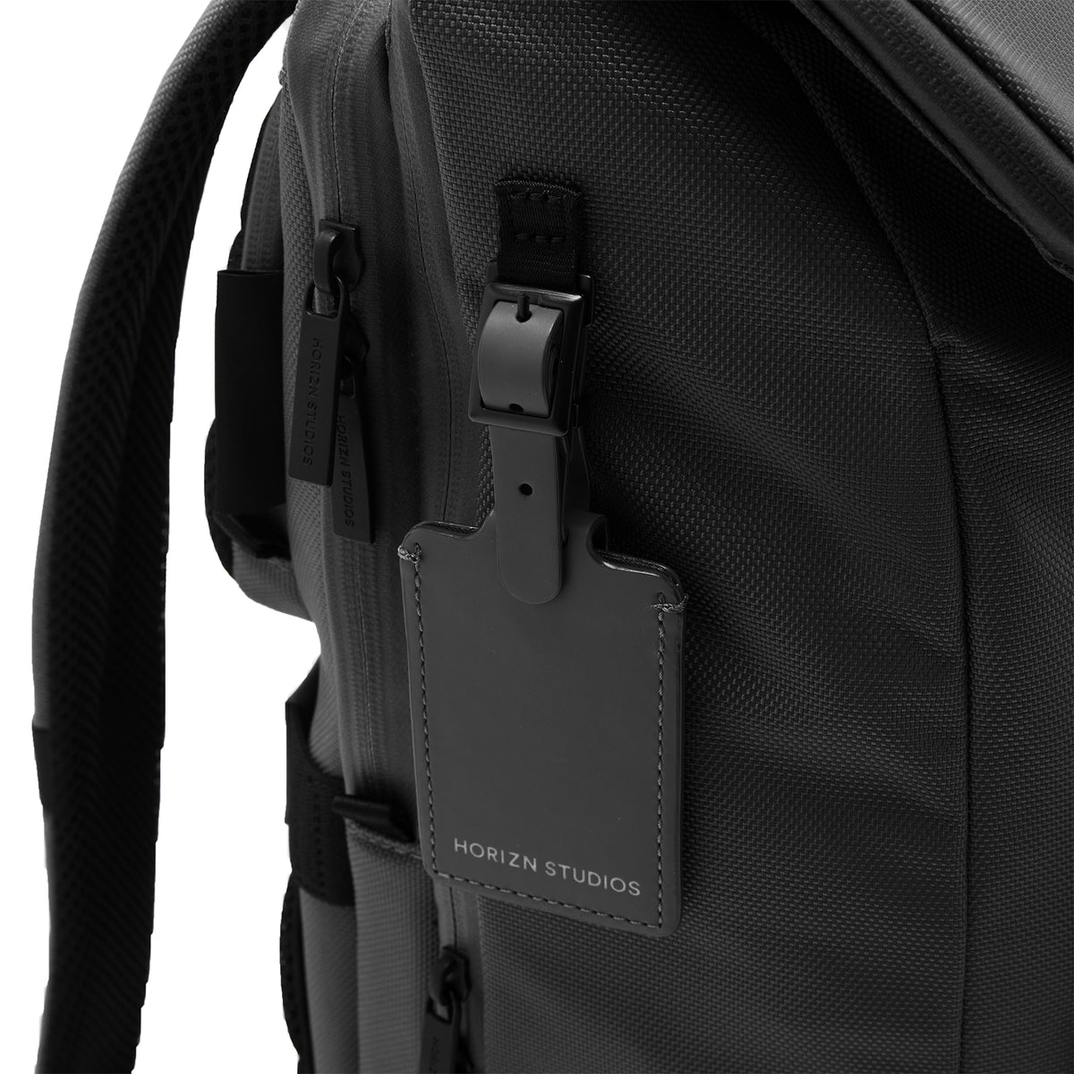Midtown Flaptop Backpack / All Black / Recycled Nylon