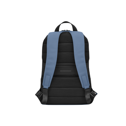 Gion Rucksack Blau Vega Rückseite Faec - Wasserabweisend Vegan Ergonomisch - Horizn Studios