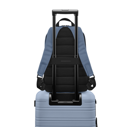 Gion Rucksack Blau Vega Detail With Trolley - Wasserabweisend Vegan Ergonomisch - Horizn Studios