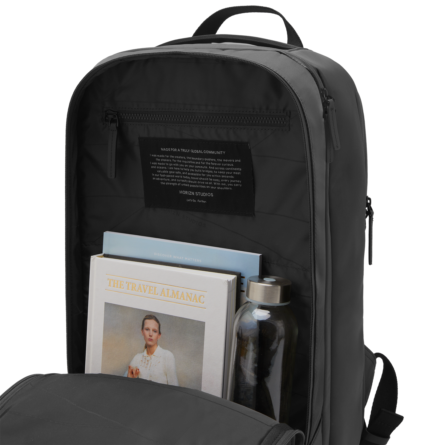 Gion Backpack Travel / All Black / Recycled Nylon