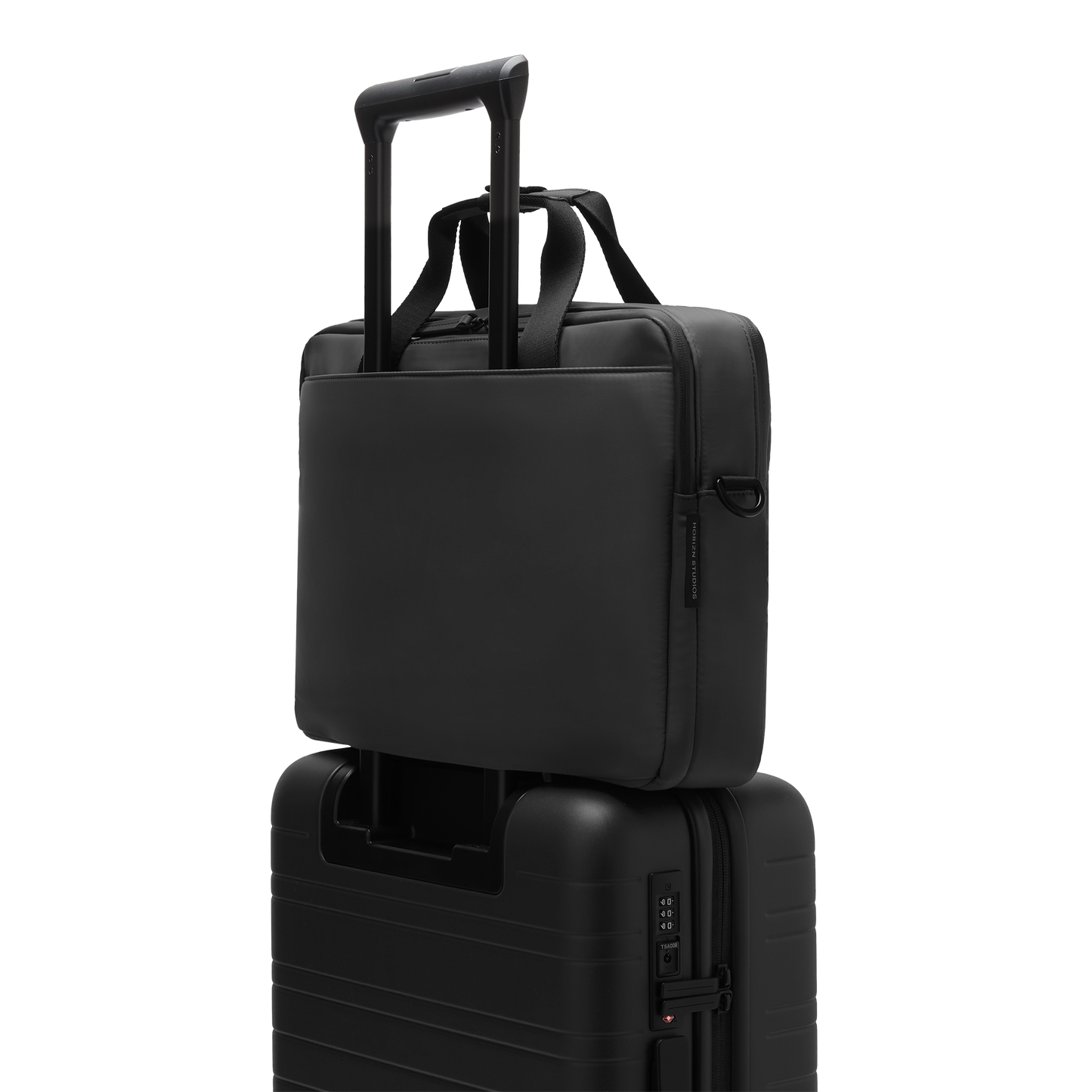 Gion Briefcase / All Black / Recycled Nylon