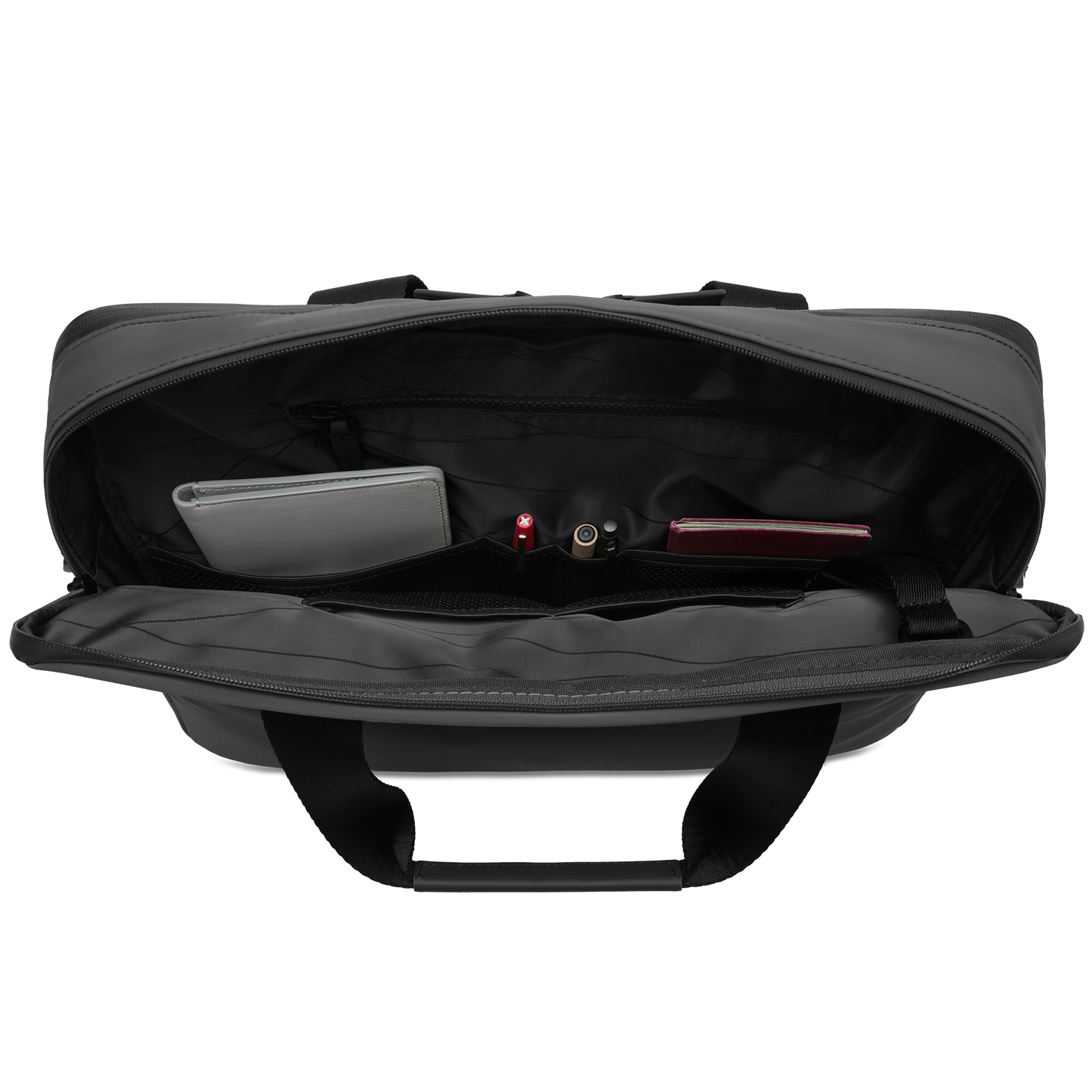 Gion Briefcase / All Black / Recycled Nylon