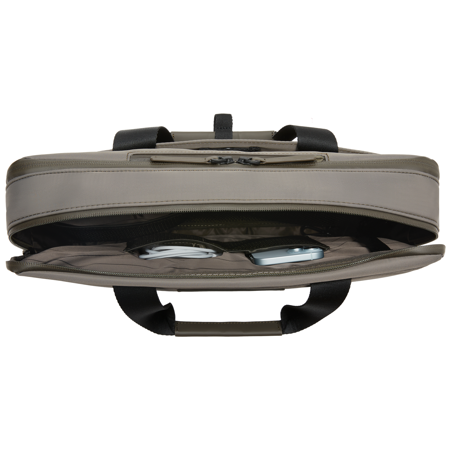 Gion Briefcase / Dark Olive / Recycled Nylon