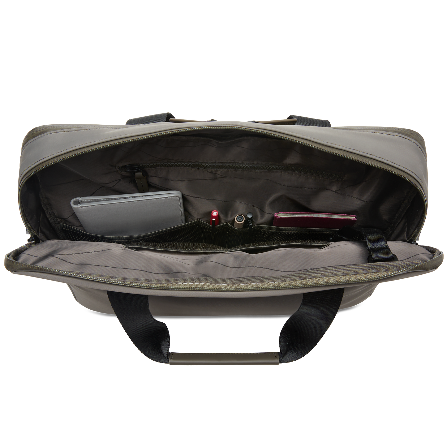 Gion Briefcase / Dark Olive / Recycled Nylon