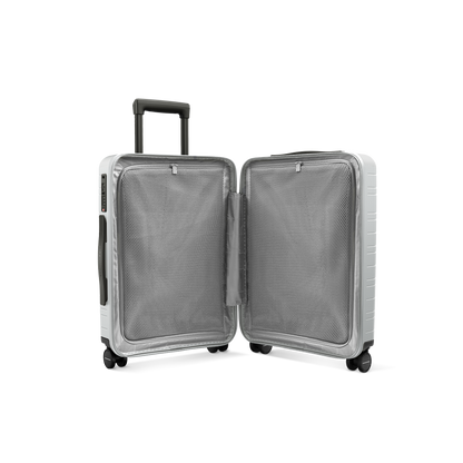 Koffer Essential Light Quartz Grau Innenansicht - Hartschale Polycarbonat Leicht Robust - Horizn Studios