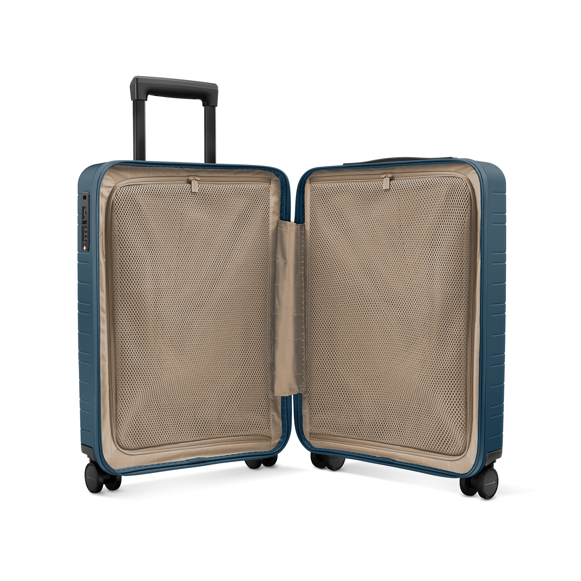 H5 GO Handgepäck Innenansicht mit Raumtrenner und Netzfächern