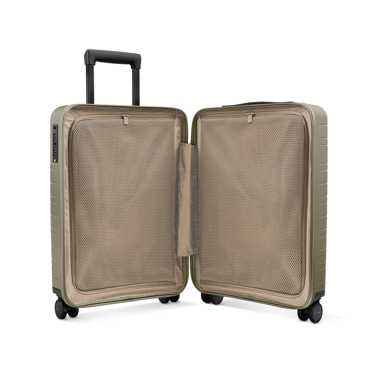 H5 GO Handgepäck Innenansicht mit Raumtrenner und Netzfächern