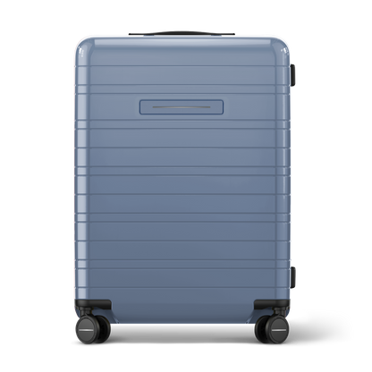 Koffer Essential Glossy Blau Vega Vorderseite - Hartschale Polycarbonat Leicht Robust - Horizn Studios