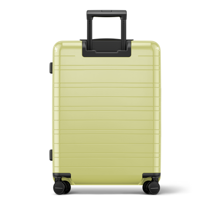 Koffer Essential Glossy Dusk Yellow Rückseite - Hartschale Polycarbonat Leicht Robust - Horizn Studios