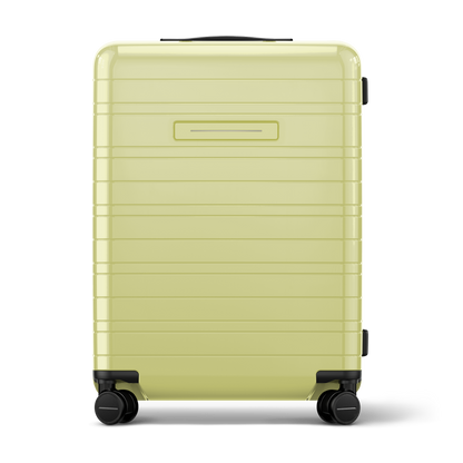 Koffer Essential Glossy Dusk Yellow Vorderseite - Hartschale Polycarbonat Leicht Robust - Horizn Studios