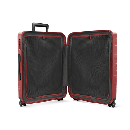 Koffer Essential Glossy True Red Innenansicht Aef - Hartschale Polycarbonat Leicht Robust - Horizn Studios