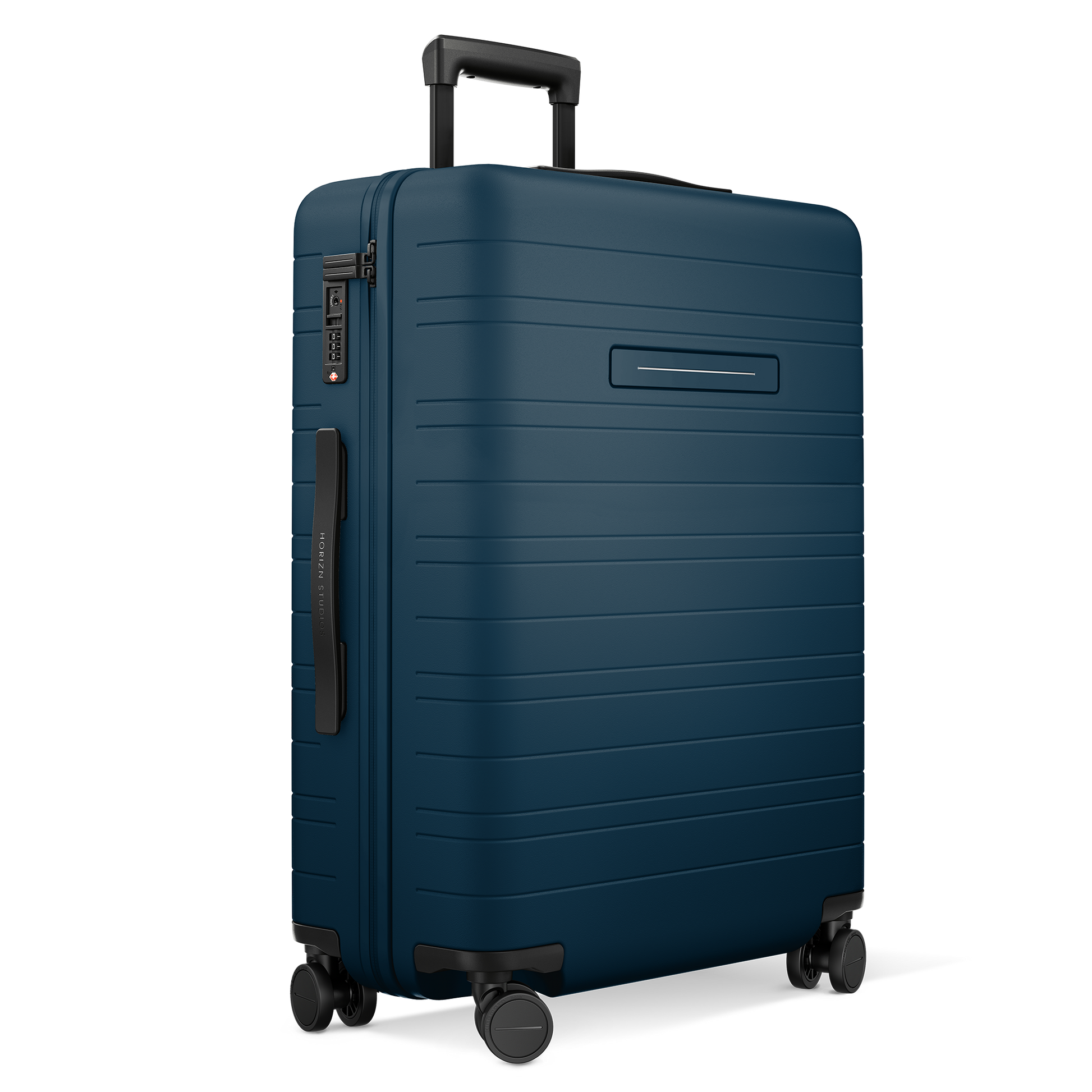 H6 GO Reisegepäck River Blue - Schrägansicht mit 360°-Rollen