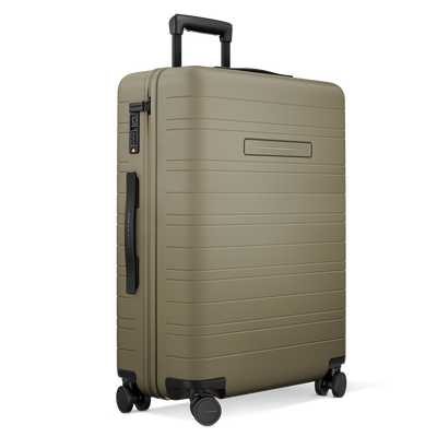 H6 GO Reisegepäck Timber Wood - Schrägansicht mit 360°-Rollen