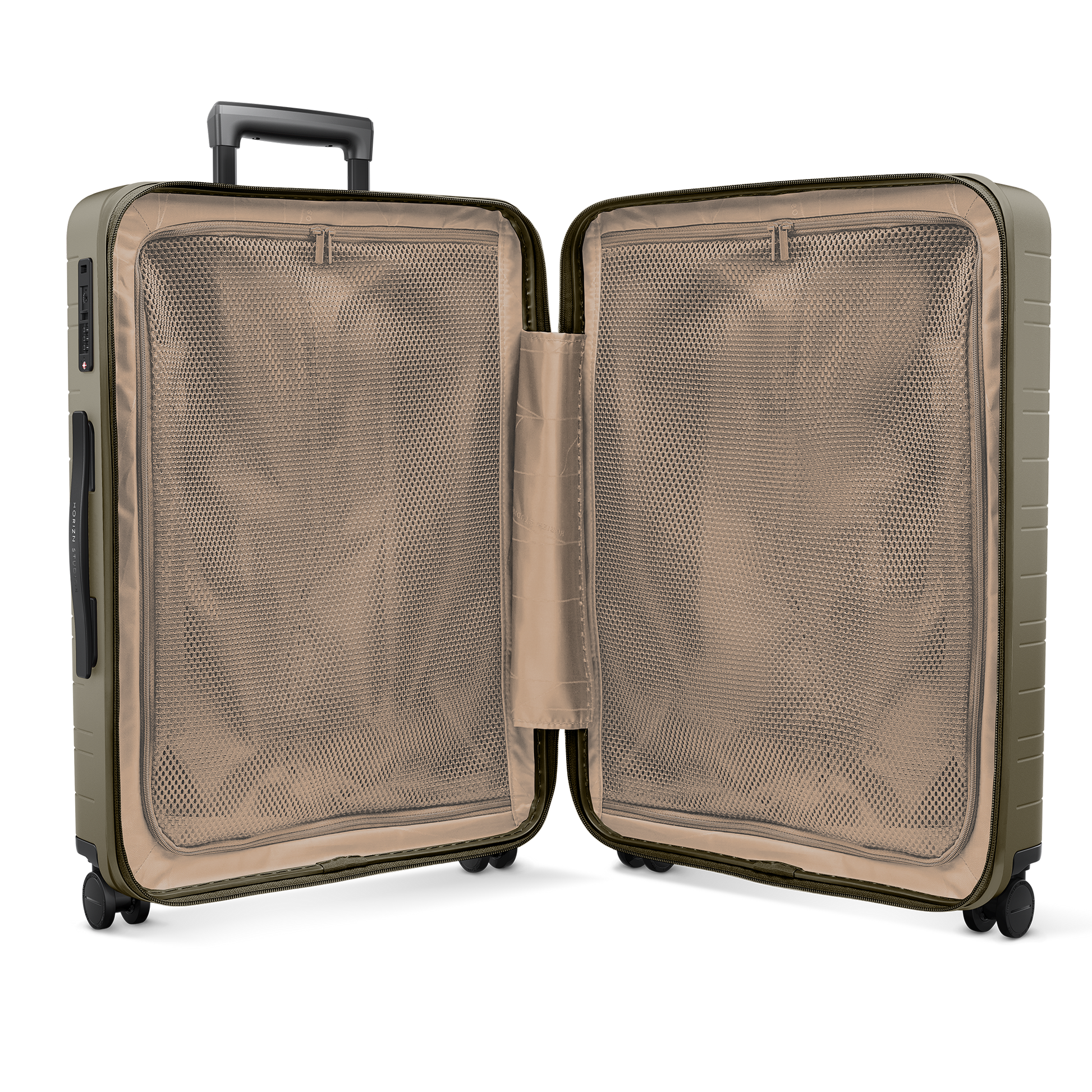 Koffer Series Braun Innenansicht - Hartschale Polycarbonat Leicht Robust - Horizn Studios