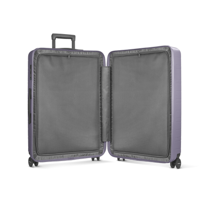 Koffer Essential Grau Lavender Innenansicht - Hartschale Polycarbonat Leicht Robust - Horizn Studios