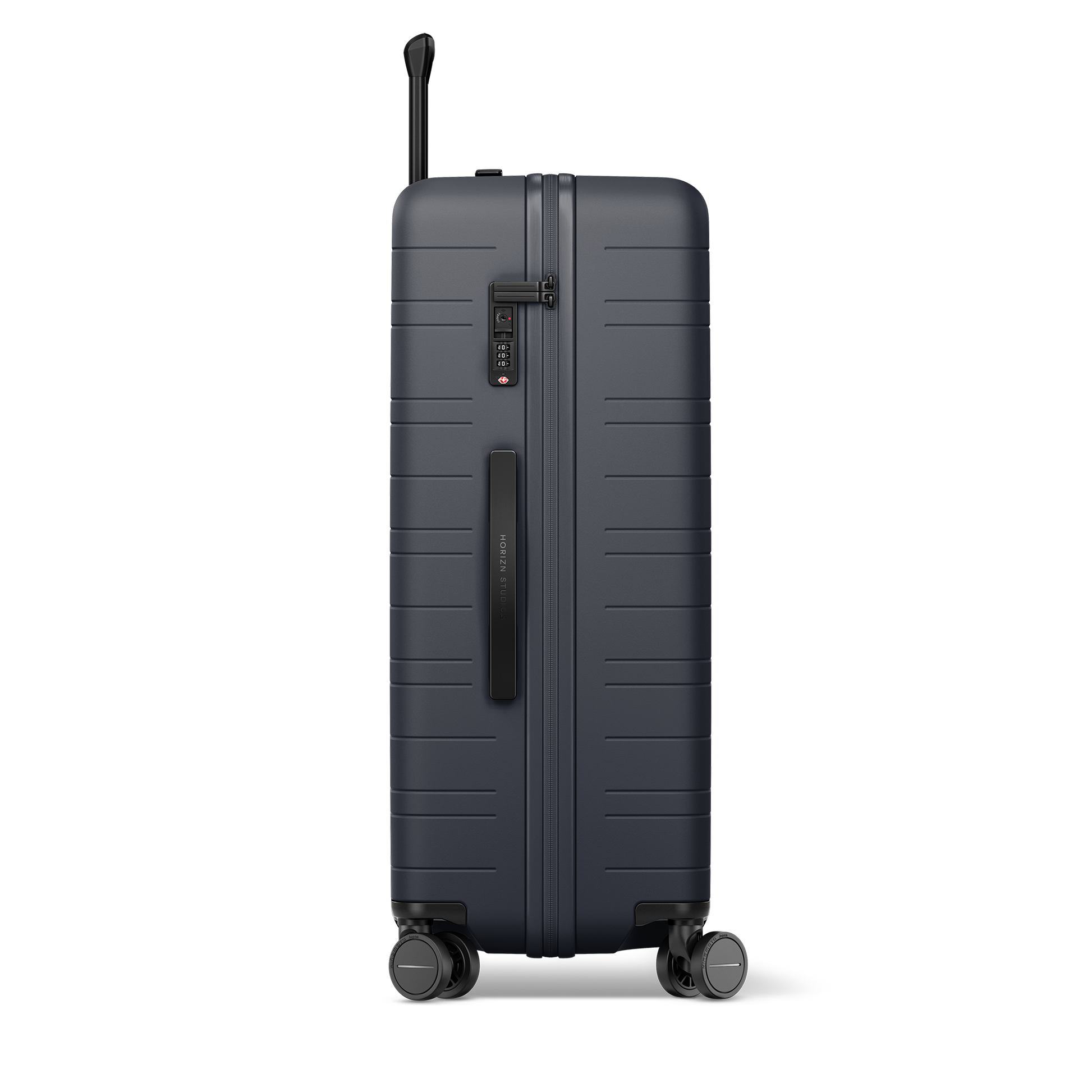 H7 GO Koffer Dark Slate Seitenprofil mit TSA-Schloss