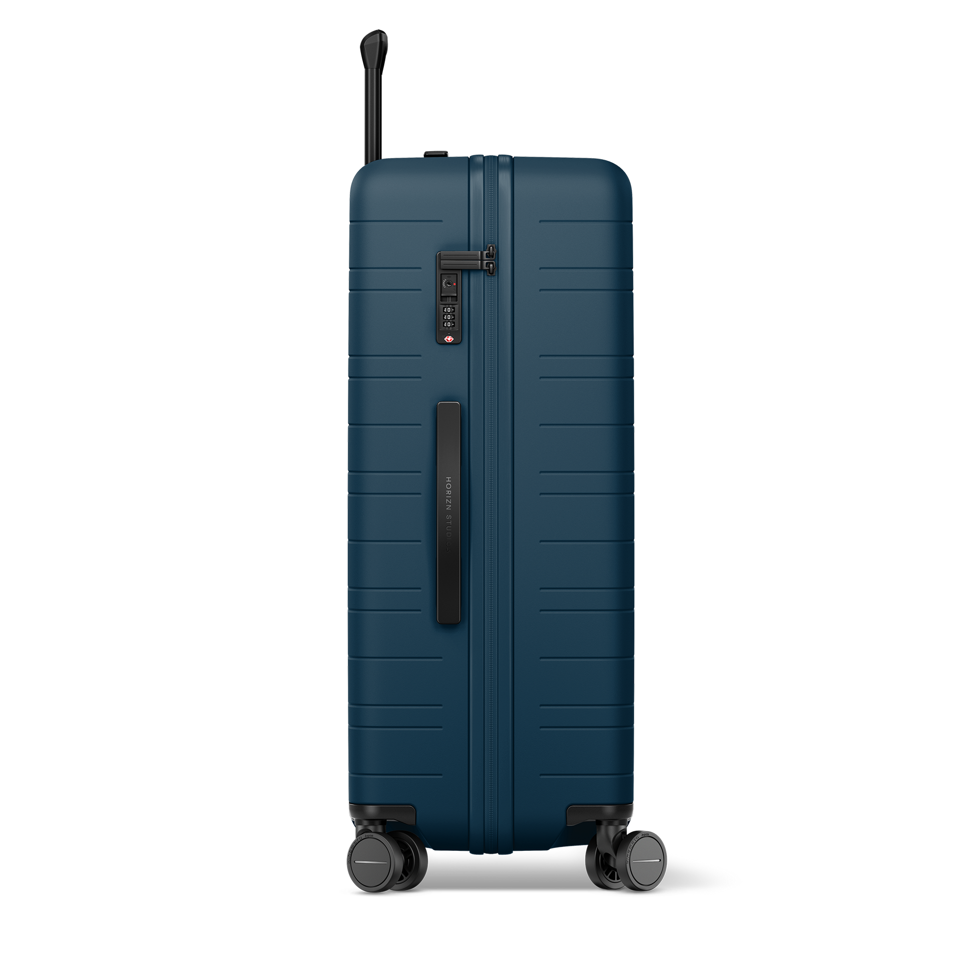 H7 GO Koffer River Blue Seitenprofil mit TSA-Schloss