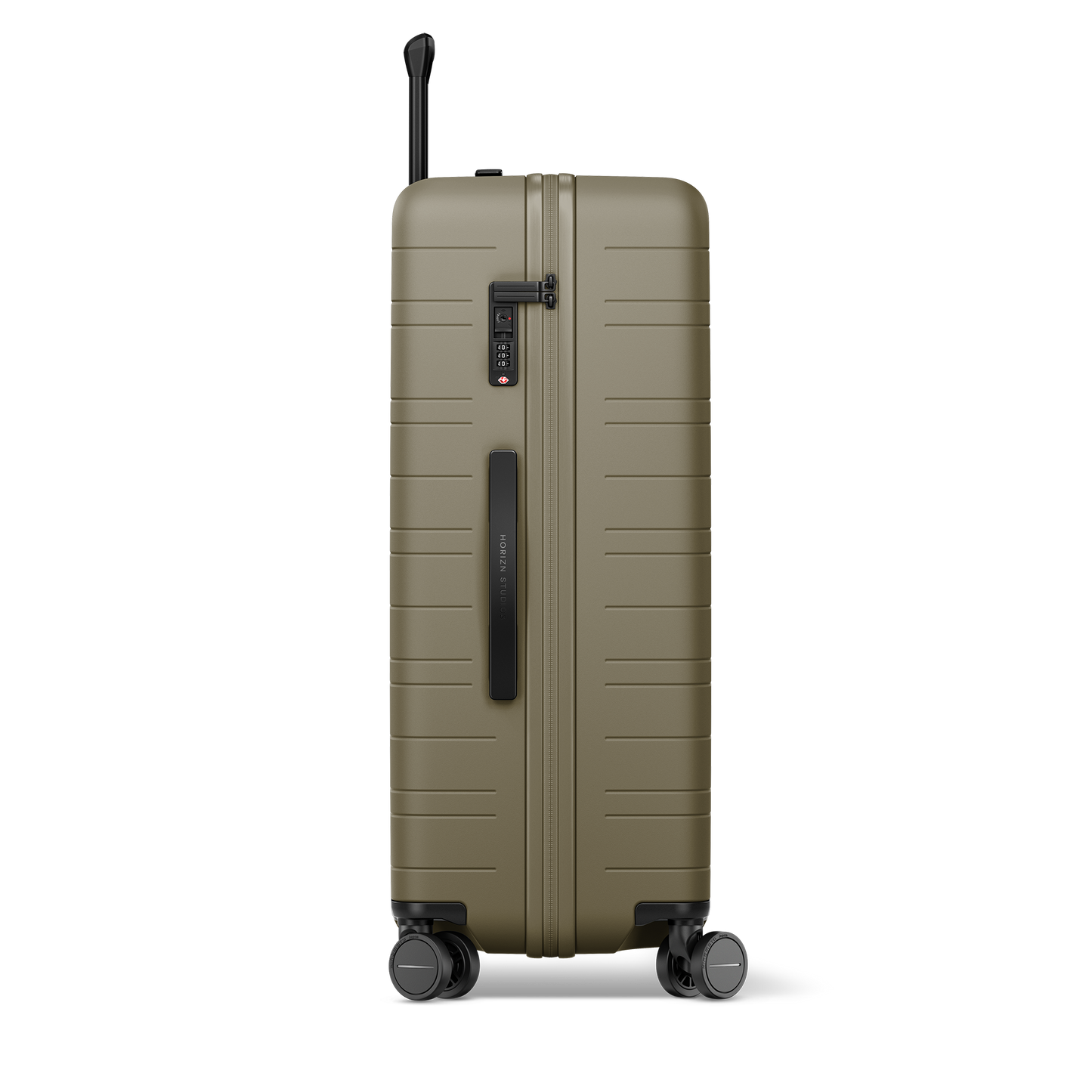 H7 GO Koffer Timber Wood Seitenprofil mit TSA-Schloss