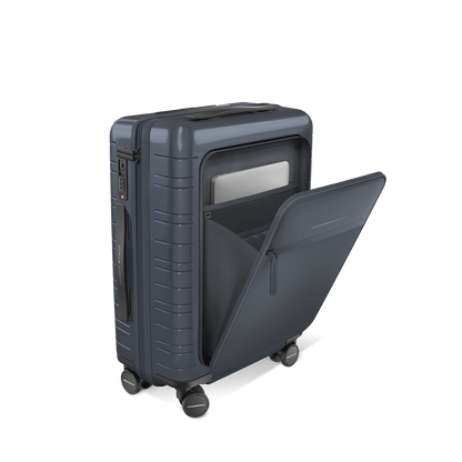 Koffer Essential Glossy Blau Open Pocket - Hartschale Polycarbonat Leicht Robust - Horizn Studios
