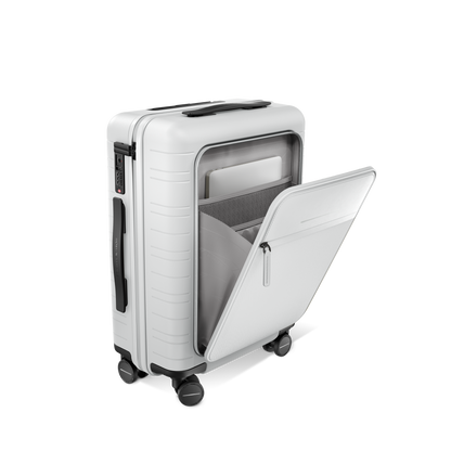 Koffer Essential Light Quartz Grau Fronttasche - Hartschale Polycarbonat Leicht Robust - Horizn Studios