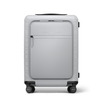 Koffer Essential Light Quartz Grau Vorderseite - Hartschale Polycarbonat Leicht Robust - Horizn Studios