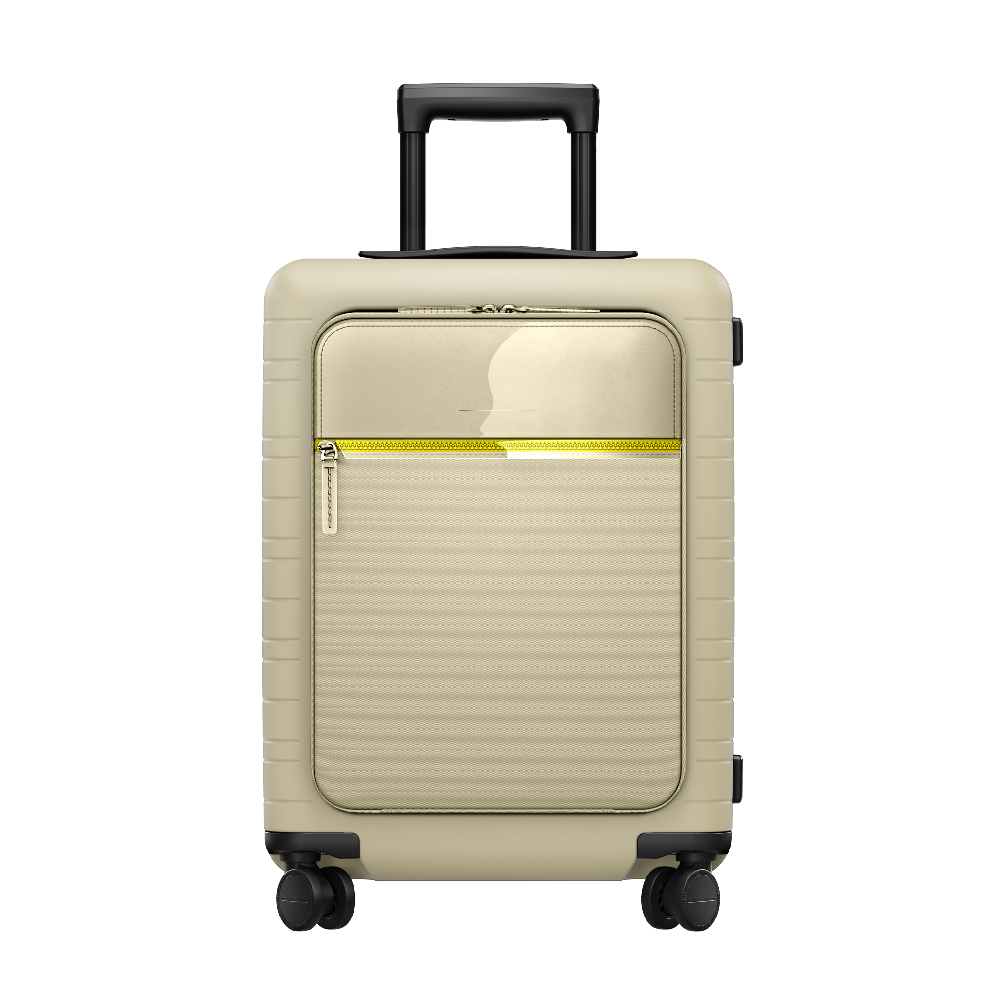 Koffer Essential Beige Neon Vorderseite - Hartschale Polycarbonat Leicht Robust - Horizn Studios