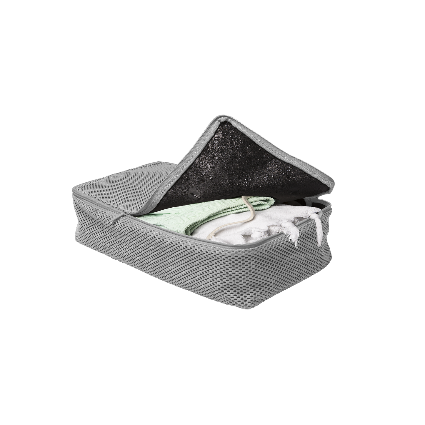 Packing Cube Light Quartz Grau Open - Horizn Studios