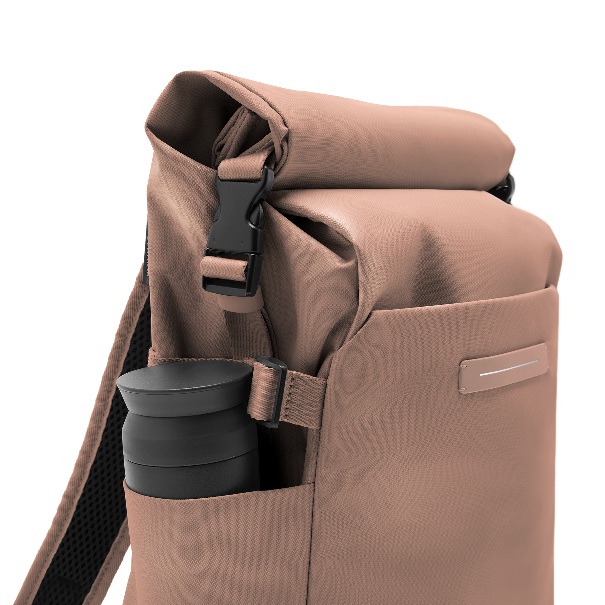 Shibuya Rolltop Rucksack Braun Seitentasche - Wasserabweisend Vegan Ergonomisch - Horizn Studios