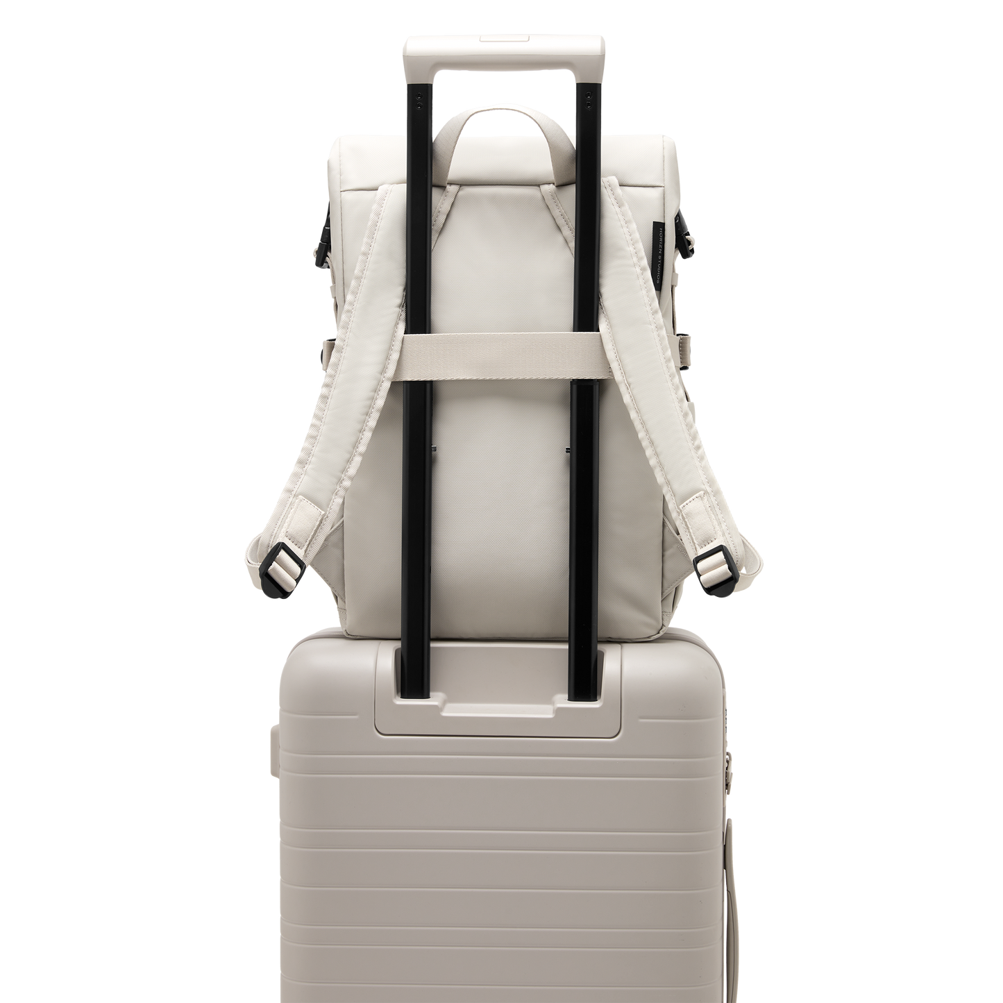 Shibuya Rolltop Rucksack Beige Trolley - Wasserabweisend Vegan Ergonomisch - Horizn Studios