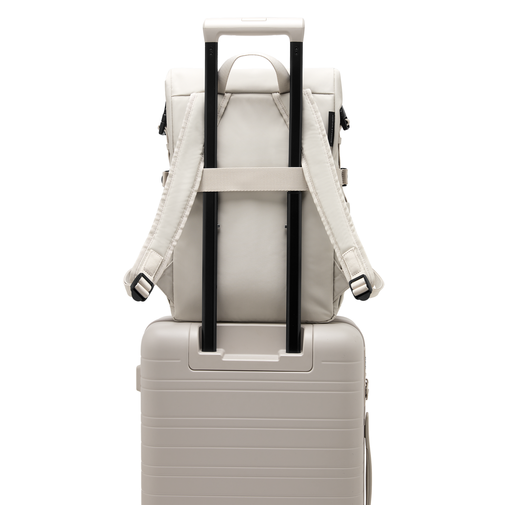 Shibuya Rolltop Rucksack Beige Trolley - Wasserabweisend Vegan Ergonomisch - Horizn Studios