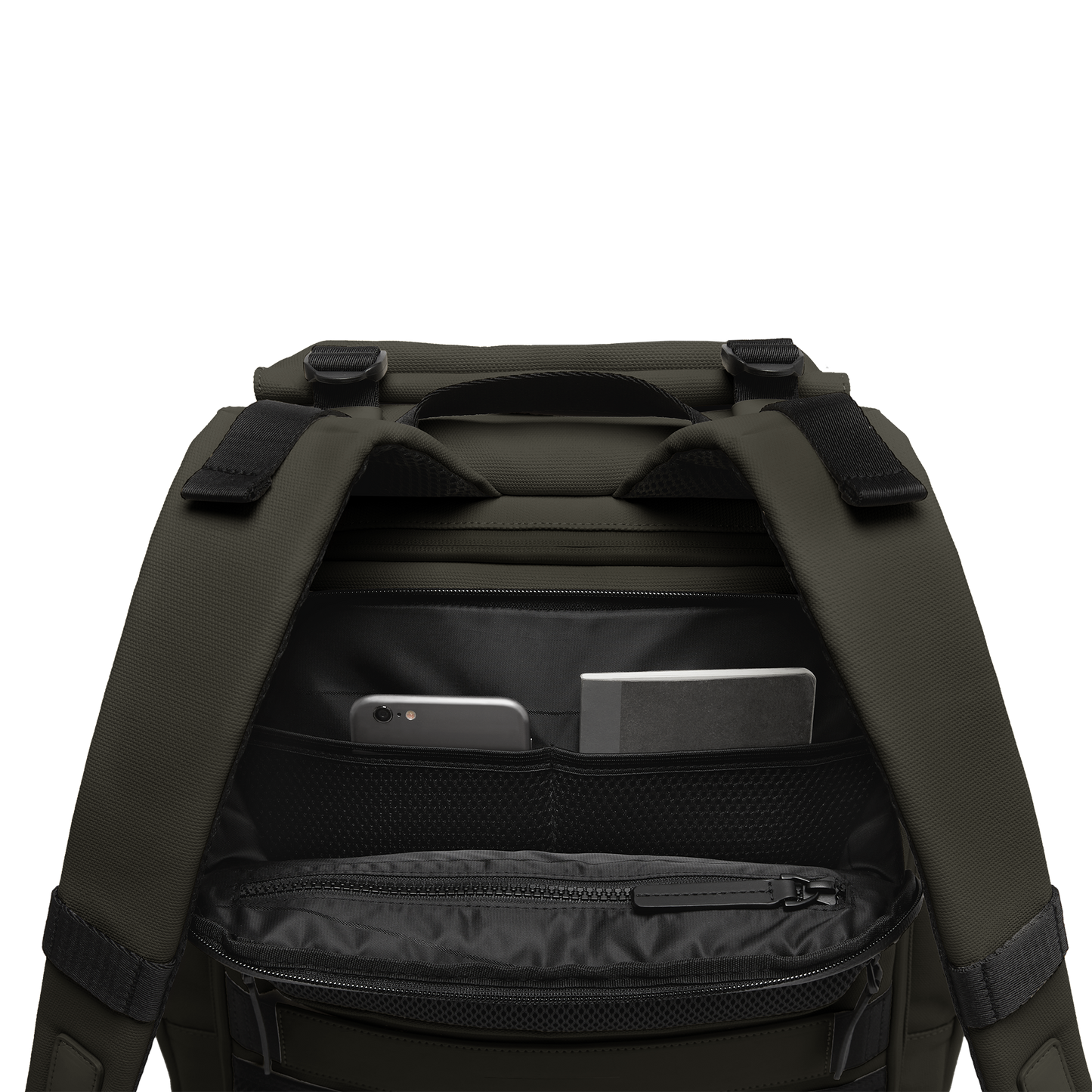 SoFo Backpack Travel / Dark Olive / Recycled Waxed Canvas