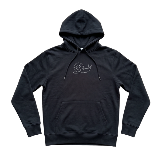 Travel Hoodie / All Black / Organic Cotton / Size S / Monster