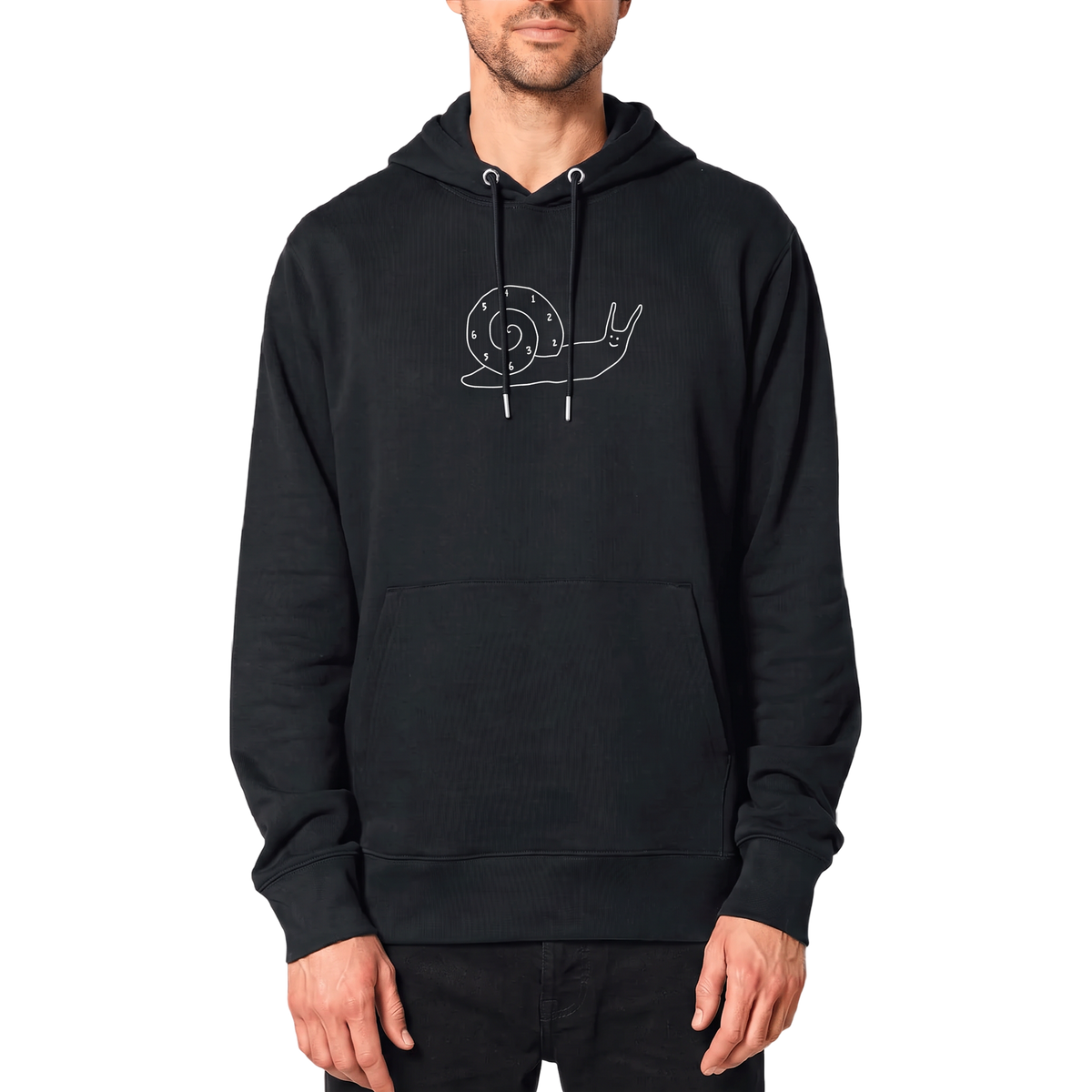 Travel Hoodie / All Black / Organic Cotton / Size S / Monster