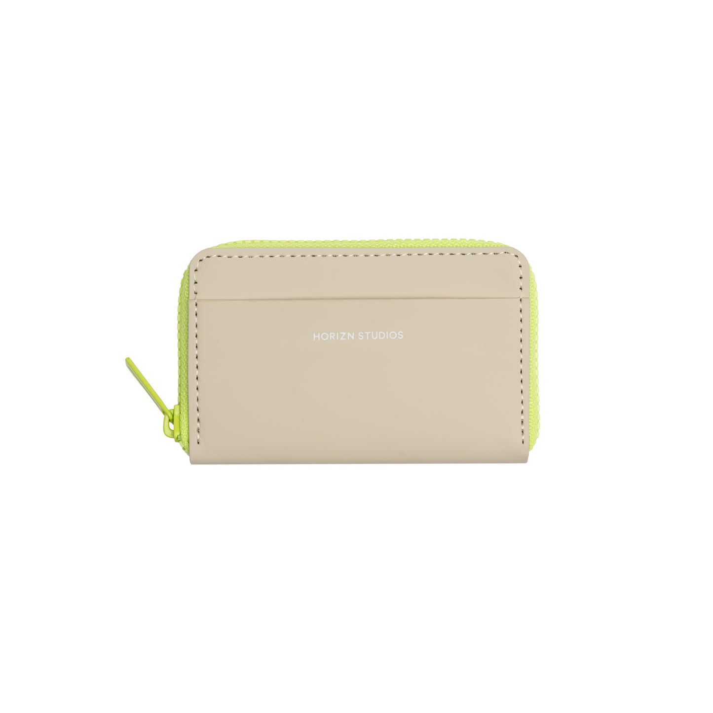 Wallet Beige Neon Yellow Vorderseite - Horizn Studios