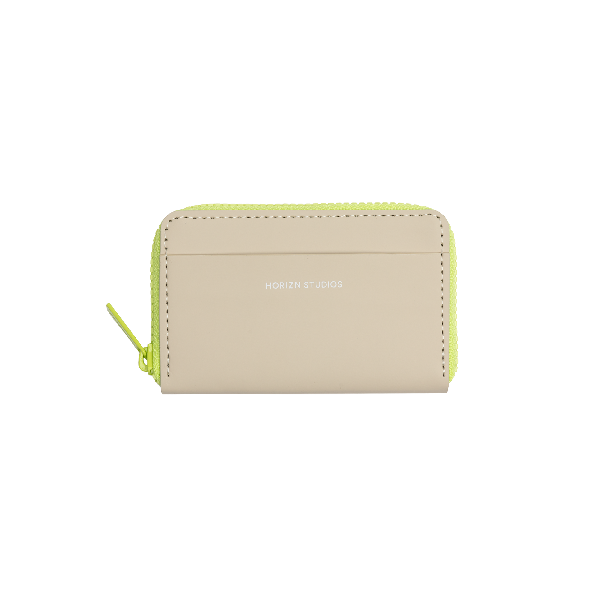 Wallet Beige Neon Yellow Vorderseite - Horizn Studios