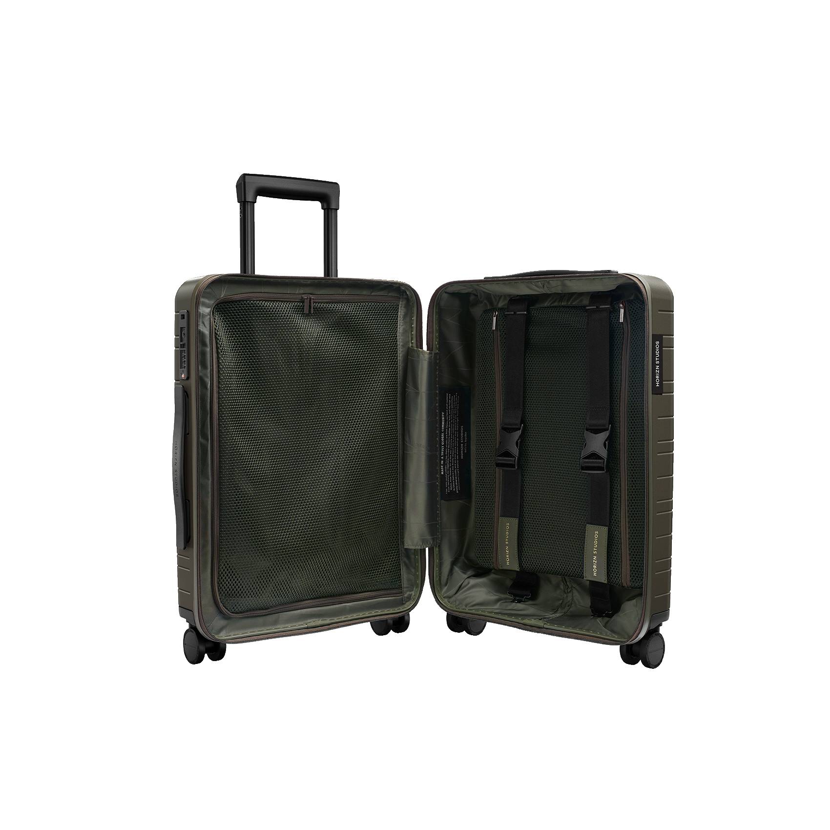 H5 Smart / Minimal Usage Signs / Dark Olive / High-Performance Hard Shell / Cabin Size 7
