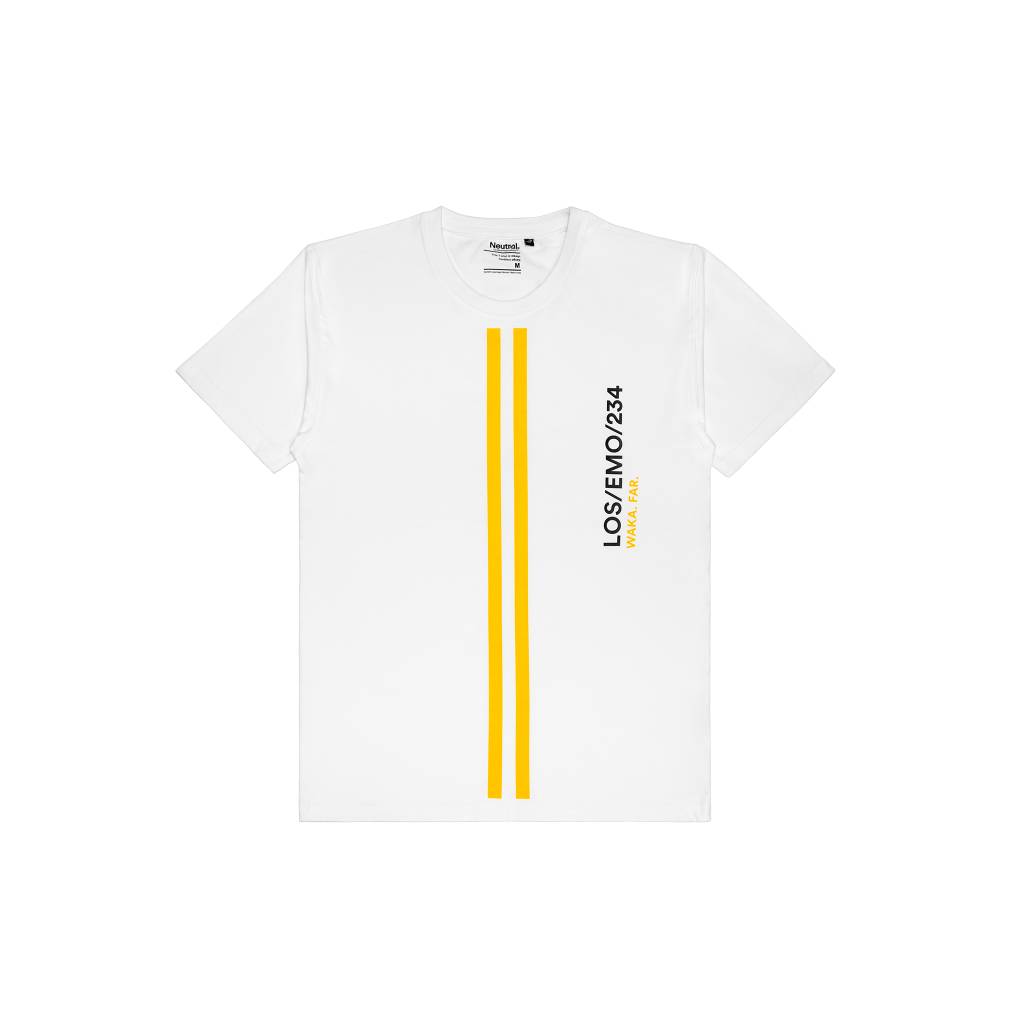 Danfo T-Shirt / White / Lagos Yellow / Organic Cotton / M 1