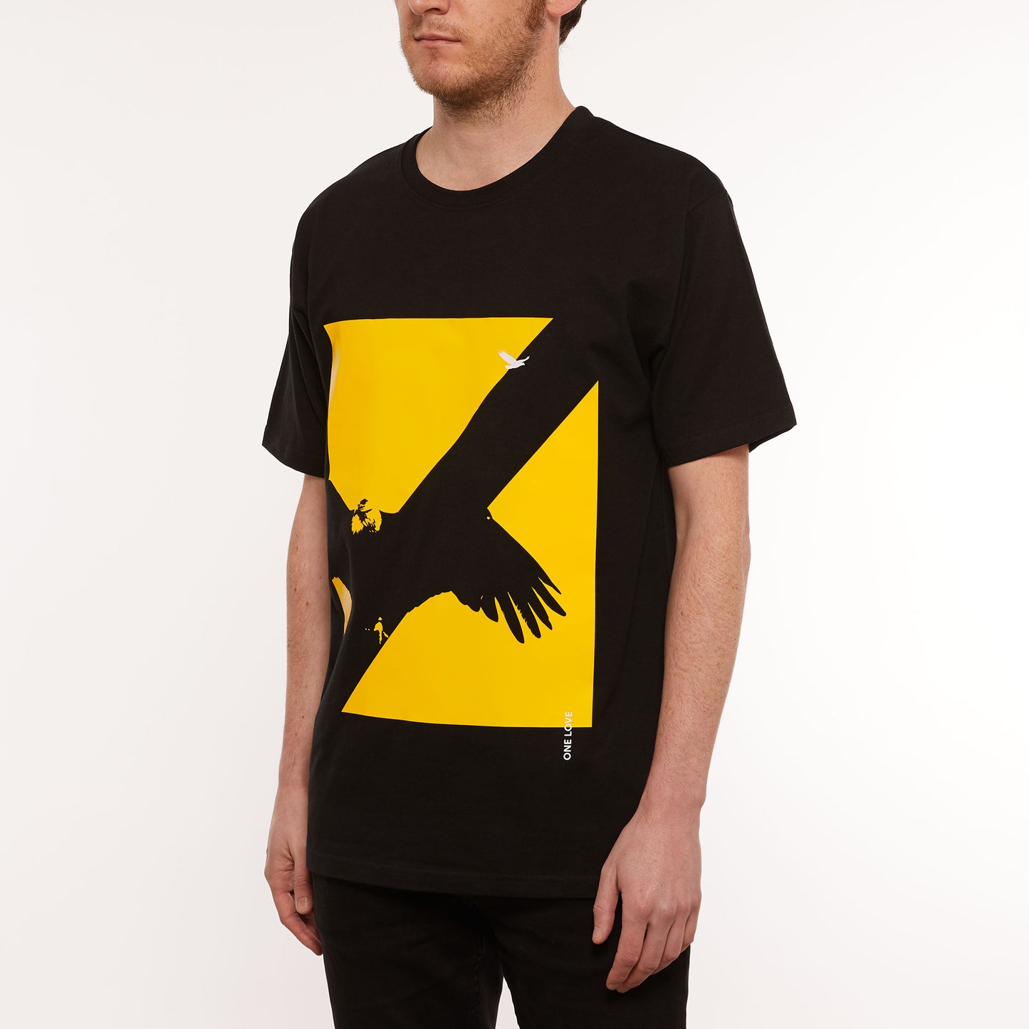 One Love T-shirt / Black / Lagos Yellow / Organic Cotton / XL 3